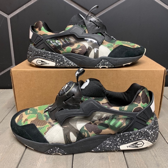 Puma Other - Used W/O Box! Bape x Puma Disc Blaze Black Camo Sh